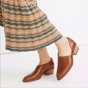 Madewell Womens The Lucie English Saddle Leather Low Cut
Block Heel Ankle Boot 9